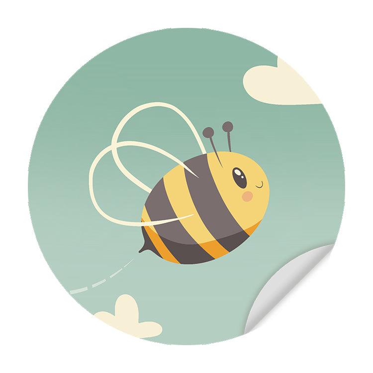 Behangcirkel - Blije Bij - Kinderkamer - Behangsticker