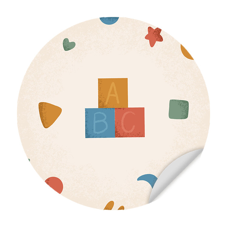 Behangcirkel - Born to Me Letterblokken - Kinderkamer - Behangsticker
