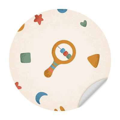 Behangcirkel - Born to Me Rammelaar - Kinderkamer - Behangsticker