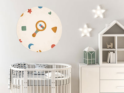 Behangcirkel - Born to Me Rammelaar - Kinderkamer - Behangsticker (Sfeer)