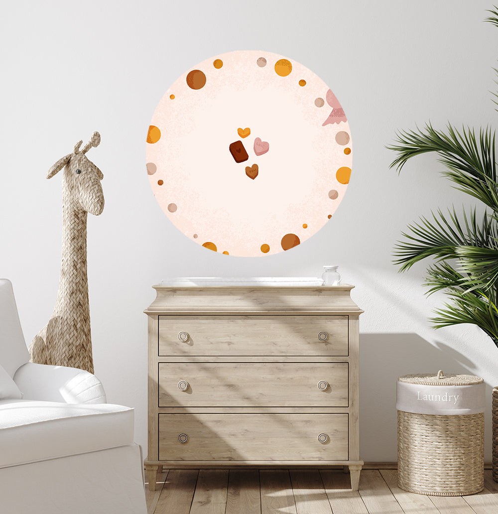 Behangcirkel - Born to Sweet Love Candy - Kinderkamer - Behangsticker (Sfeer)