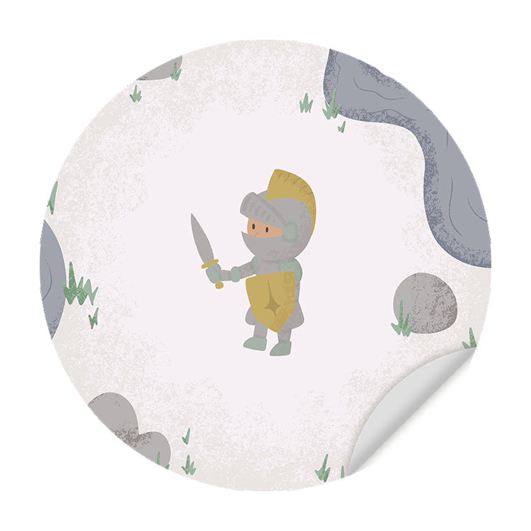 Behangcirkel - Born to be Brave - Ridder - Kinderkamer - Behangsticker