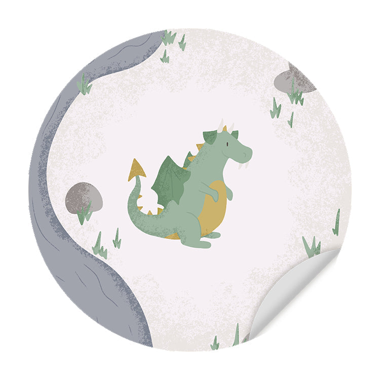 Behangcirkel - Born to be Brave Draakje - Kinderkamer - Behangsticker