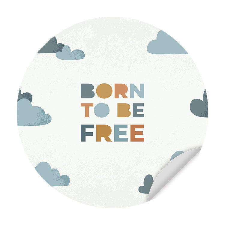 Behangcirkel - Born to be Free - Kinderkamer - Behangsticker