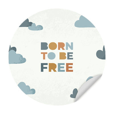 Behangcirkel - Born to be Free - Kinderkamer - Behangsticker