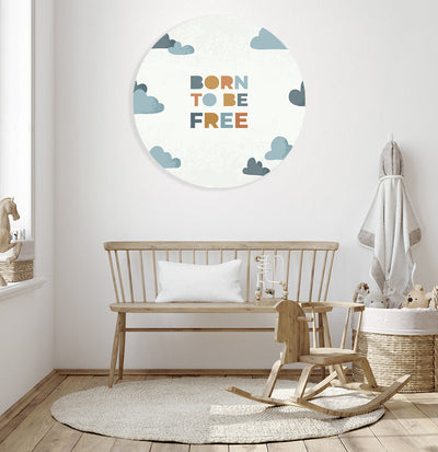 Behangcirkel - Born to be Free - Kinderkamer - Behangsticker (Sfeer)
