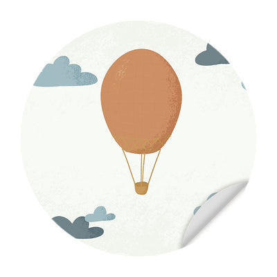 Behangcirkel - Born to be Free Luchtballon - Kinderkamer - Behangsticker