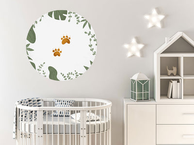 Behangcirkel - Born to be Wild Berenpootjes - Kinderkamer - Behangsticker (Sfeer)