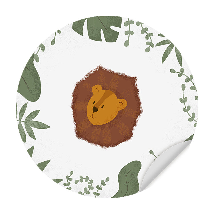 Behangcirkel - Born to be Wild Leeuw - Kinderkamer - Behangsticker