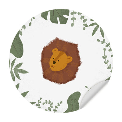 Behangcirkel - Born to be Wild Leeuw - Kinderkamer - Behangsticker