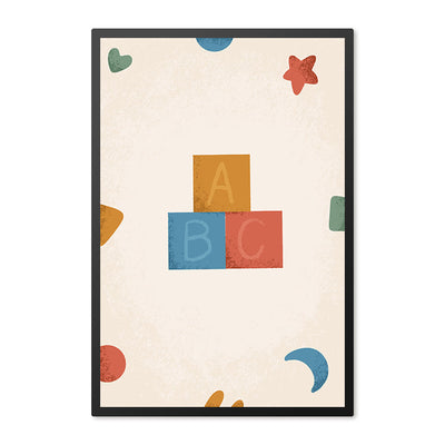 Poster in lijst Born to be Me Letterblokken