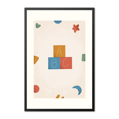 Poster in lijst Born to be Me Letterblokken