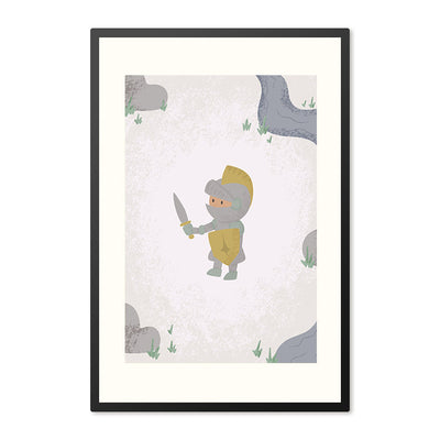 Poster in lijst Born to be Brave Ridder