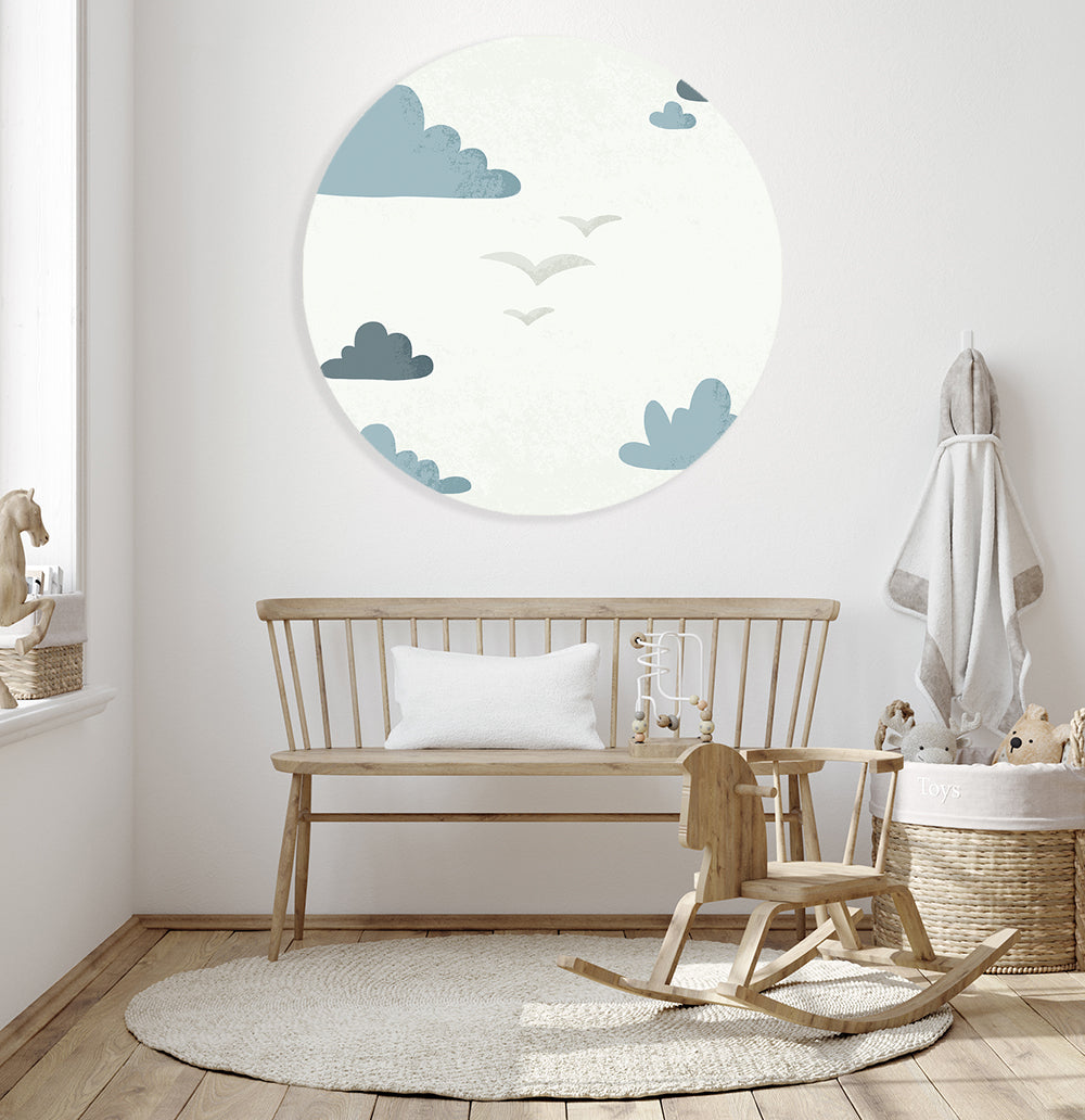 Muurcirkel Born to be Free Vogels - Kinderkamer - Babykamer