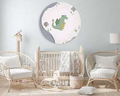 Muursticker Born to be Brave Draakje - Kinderkamer - Babykamer (Sfeer)