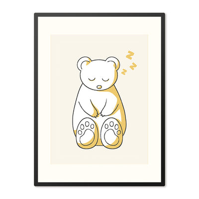 Poster in Lijst Slapend Beertje - Kinderkamer