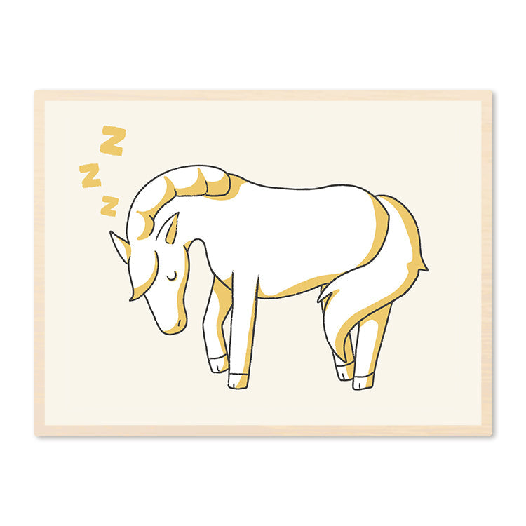 Poster in Lijst Slapend Paard - Kinderkamer