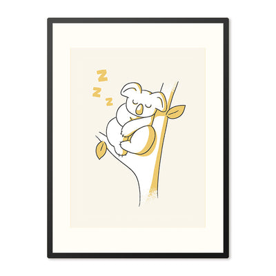 Poster in Lijst Slapende Koala - Kinderkamer
