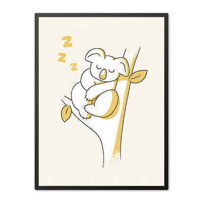 Poster in Lijst Slapende Koala - Kinderkamer