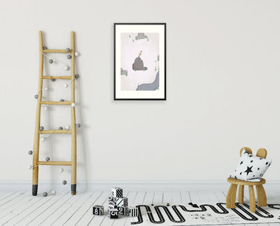 Poster in lijst Born to be Brave Zwaardje
