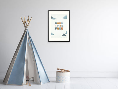 Poster in lijst Born to be Free