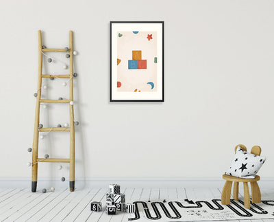 Poster in lijst Born to be Me Letterblokken