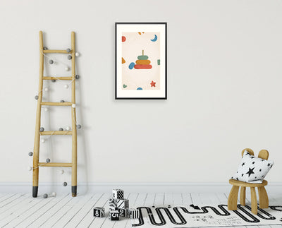 Poster in lijst Born to be Me Stapelringen