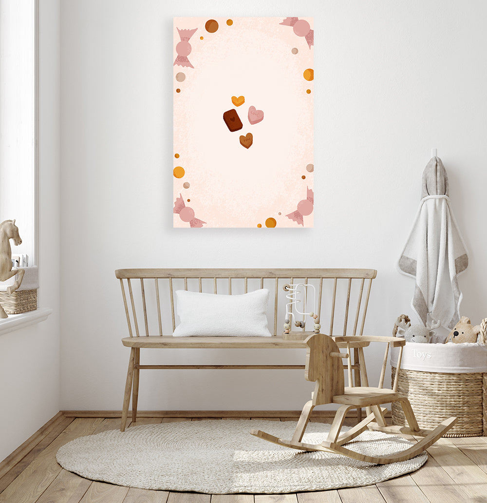 Schilderij Born to be Sweet Love Candy